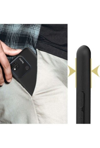 Cover in Gel di Silicone per Xiaomi Redmi 10A Flessibile e Ultra-sottile - Nera