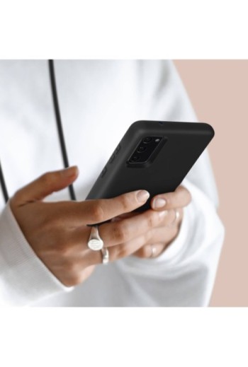 Cover Semirigida per Samsung Galaxy S20 FE con Cordino e Interno Soft-touch - Nera