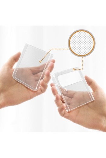 Cover in Gel di Silicone Samsung Galaxy Z Flip4 Sottile e Resistente - Trasparente