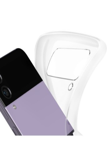 Cover in Gel di Silicone Samsung Galaxy Z Flip4 Sottile e Resistente - Trasparente