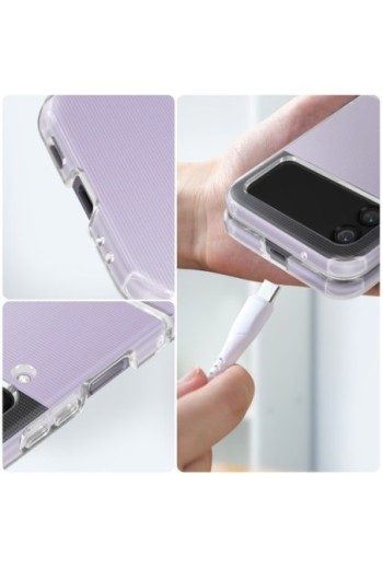 Cover in Gel di Silicone Samsung Galaxy Z Flip4 Sottile e Resistente - Trasparente