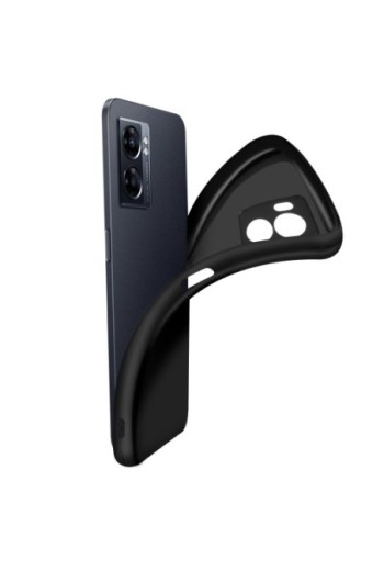 Cover in Gel di Silicone per Oppo A77 / A57 / Realme Narzo 50 5G Flessibile e Ultra-sottile - Nera