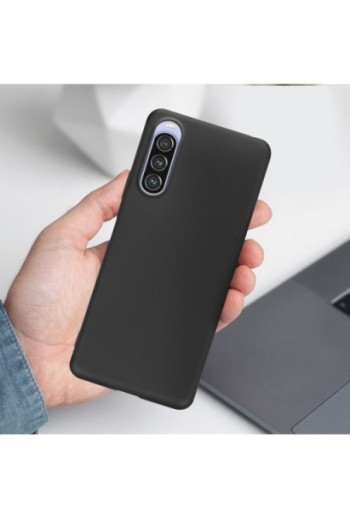 Cover in Gel di Silicone per Sony Xperia 10 IV Flessibile e Ultra-sottile - Nera