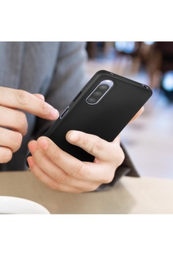 Cover in Gel di Silicone per Sony Xperia 10 IV Flessibile e Ultra-sottile - Nera
