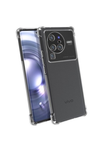 Cover Anti-urto per Vivo X80 Pro Gel di Silicone con Angoli Bumper - Trasparente