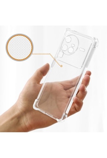 Cover in Gel di Silicone Vivo X80 Pro Sottile e Resistente - Trasparente