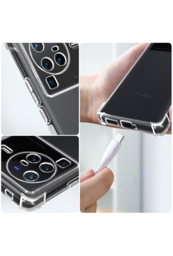 Cover in Gel di Silicone Vivo X80 Pro Sottile e Resistente - Trasparente