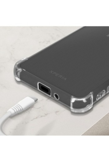 Cover Anti-urto per Sony Xperia 10 IV Gel di Silicone con Angoli Bumper - Trasparente