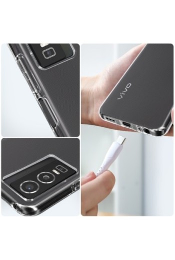 Cover in Gel di Silicone Vivo Y76 5G Sottile e Resistente - Trasparente