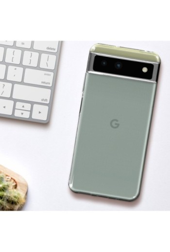 Cover in Gel di Silicone per Google Pixel 6a Extra-sottile 0 3 mm Second Skin - Trasparente