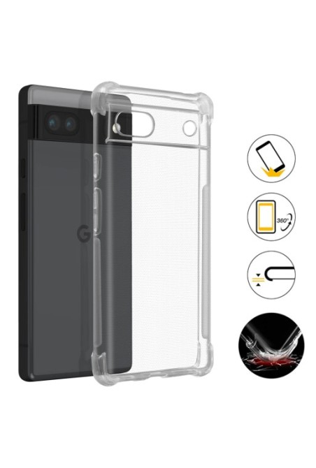 Cover Anti-urto per Google Pixel 6a gel di Silicone con Angoli Bumper - Trasparente