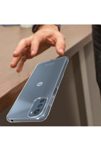 Cover in Gel di Silicone per Motorola Moto E32 Extra-sottile 0 3 mm Second Skin - Trasparente