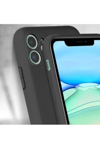 Cover Semirigida per iPhone 11 con Cordino e Interno Soft-touch - Nera