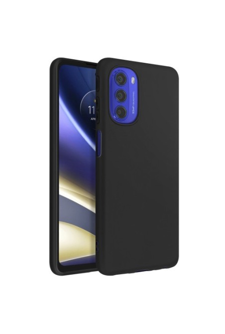 Cover per Motorola Moto G51 5G in Gel di Silicone Opaca Antiscivolo - Nera