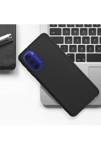 Cover per Motorola Moto G51 5G in Gel di Silicone Opaca Antiscivolo - Nera
