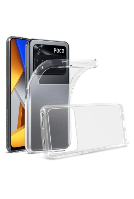 Cover in Gel di Silicone per Xiaomi Poco M4 Pro 4G Extra-sottile 0 3 mm Second Skin - Trasparente