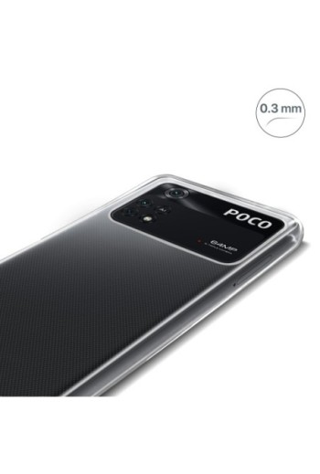 Cover in Gel di Silicone per Xiaomi Poco M4 Pro 4G Extra-sottile 0 3 mm Second Skin - Trasparente