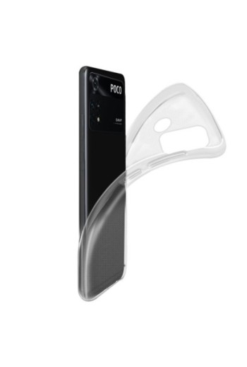 Cover in Gel di Silicone per Xiaomi Poco M4 Pro 4G Extra-sottile 0 3 mm Second Skin - Trasparente
