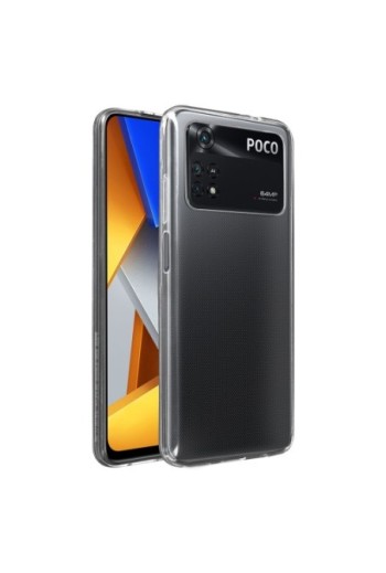 Cover in Gel di Silicone per Xiaomi Poco M4 Pro 4G Extra-sottile 0 3 mm Second Skin - Trasparente