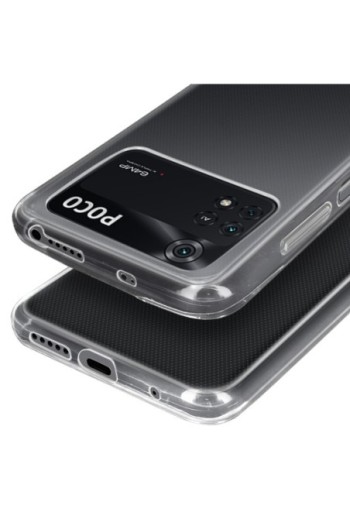 Cover in Gel di Silicone per Xiaomi Poco M4 Pro 4G Extra-sottile 0 3 mm Second Skin - Trasparente
