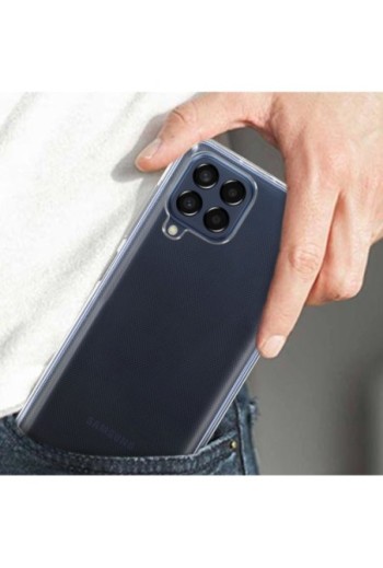 Cover in Gel di Silicone per Samsung Galaxy M33 Extra-sottile 0 3 mm Second Skin - Trasparente