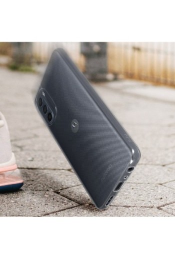 Cover protettiva per Motorola Moto G62 5G in silicone flessibile ultra-sottile e trasparente