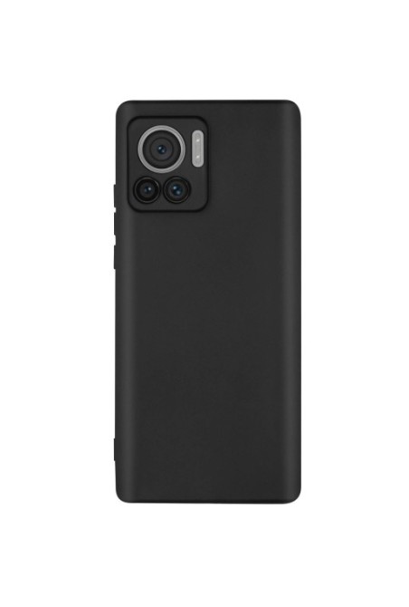 Cover per Motorola Edge 30 Ultra in gel di silicone con finitura opaca anti-macchie – nera
