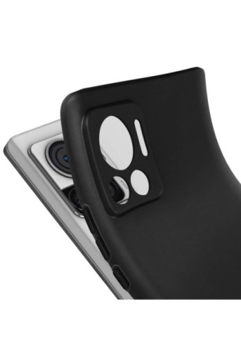 Cover per Motorola Edge 30 Ultra in gel di silicone con finitura opaca anti-macchie – nera