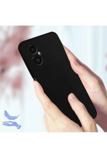 Cover per Xiaomi Poco M5 in Silicone Semi-rigido Soft-touch - nera