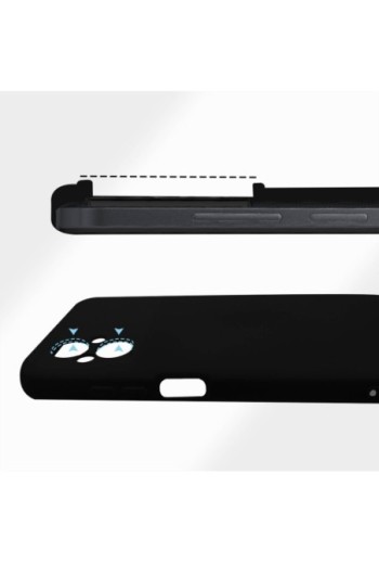 Cover per Xiaomi Poco M5 in Silicone Semi-rigido Soft-touch - nera