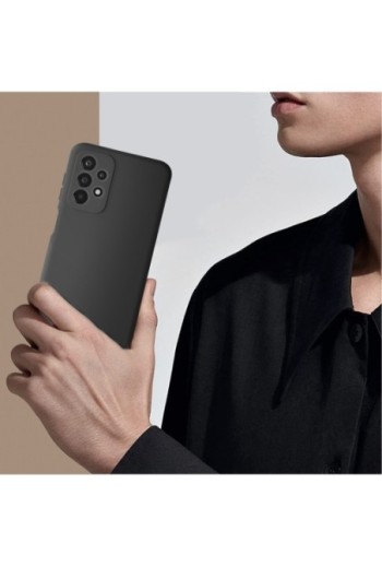 Cover per Samsung A23 5G in gel di silicone con finitura opaca anti-macchie – nera