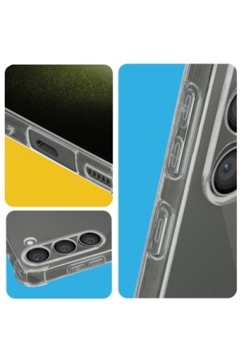 Cover con cordino per Samsung Galaxy S23 in morbido silicone con angoli rinforzati - trasparente