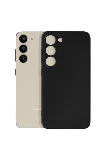 Cover in silicone per Samsung Galaxy S23 extra-sottile 0 3 mm Second Skin - nero opaco