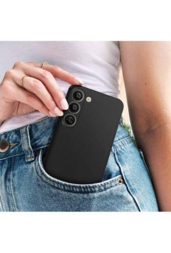 Cover in silicone per Samsung Galaxy S23 extra-sottile 0 3 mm Second Skin - nero opaco