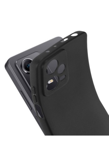 Cover per Xiaomi Redmi Note 12 Pro 5G / 12 Pro Plus 5G in gel di silicone flessibile opaco anti-macchie – nera