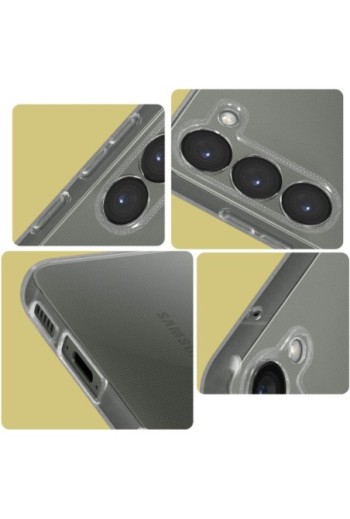 Cover in gel di silicone per Samsung Galaxy S23 sottile e resistente - trasparente