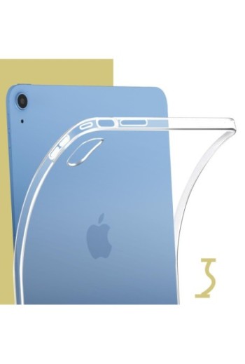 Cover in gel di silicone per iPad 11 2025 (A16) / 10.9 2022 sottile e resistente - trasparente