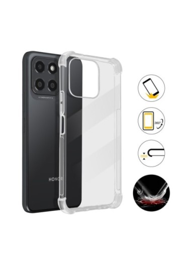 Cover per Honor 70 Lite X8 5G / X6 in gel di silicone con angoli bumper anti-urto - trasparente