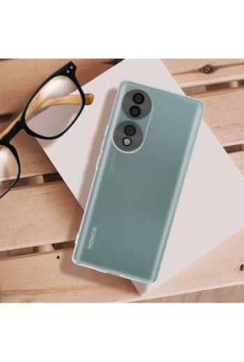 Cover in gel di silicone per Honor 70 sottile e resistente - bianco traslucido