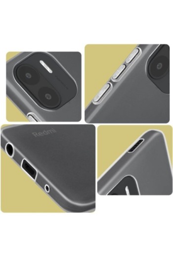 Cover in Gel di Silicone per Xiaomi Redmi A1 e A2 Sottile e Resistente - Trasparente
