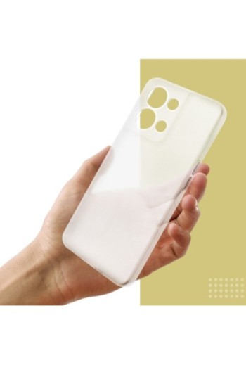 Cover in Gel di Silicone per Oppo Reno 8 Pro 5G Sottile e Resistente - Trasparente