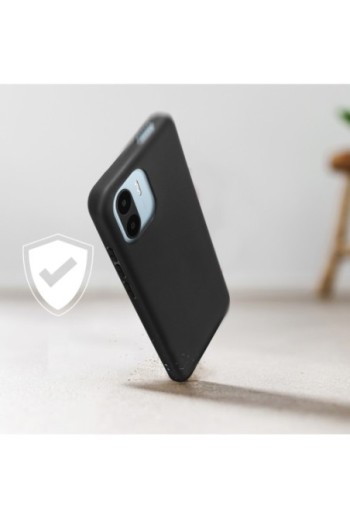 Cover in Gel di Silicone per Xiaomi Redmi A1 e A2 Flessibile e Ultra-sottile - Nera