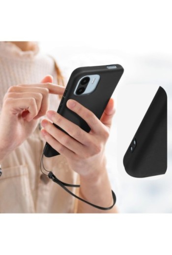Cover in Gel di Silicone per Xiaomi Redmi A1 e A2 Flessibile e Ultra-sottile - Nera
