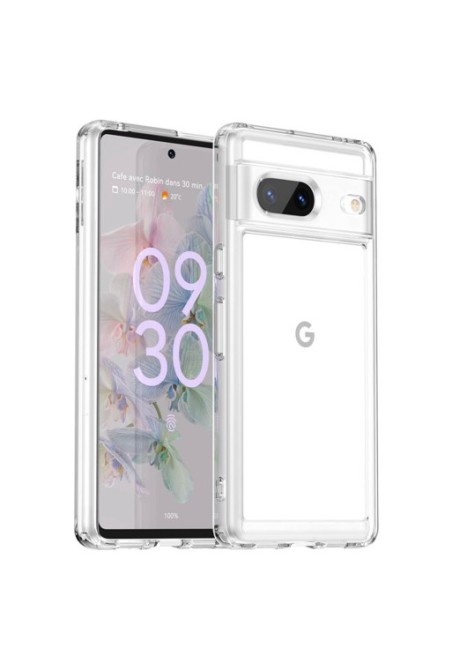 Cover per Google Pixel 7 in silicone flessibile con angoli rinforzati - trasparente