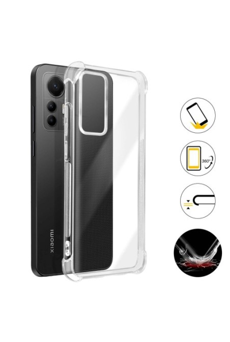 Cover Anti-urto per Xiaomi 12 Lite Gel di Silicone con Angoli Bumper - Trasparente