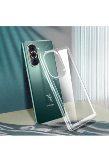 Cover antiurto per Huawei Nova 10 con retro rigido e blocco fotocamera rialzato - trasparente