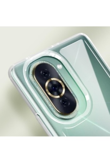 Cover antiurto per Huawei Nova 10 con retro rigido e blocco fotocamera rialzato - trasparente
