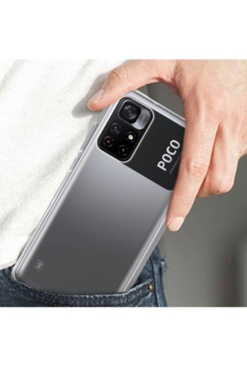 Cover in Gel di Silicone per Xiaomi Poco M4 Pro 5G / Redmi Note 11S 5G Extra-sottile 0 3 mm Second Skin - Trasparente