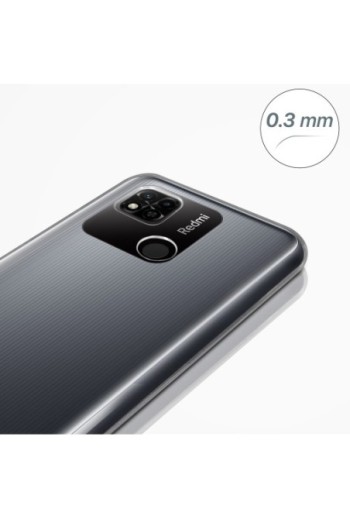 Cover in Gel di Silicone per Xiaomi Redmi 10A Extra-sottile 0 3 mm Second Skin - Trasparente