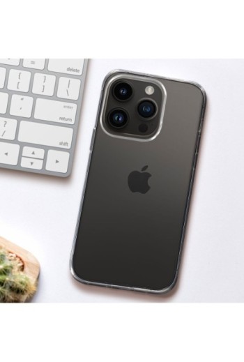 Cover in Gel di Silicone per iPhone 14 Pro Max Extra-sottile 0 3 mm Second Skin - Trasparente